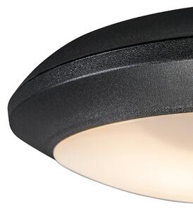 Mennyezeti lámpa fekete IP65 mozgásérzékelővel - Umberta