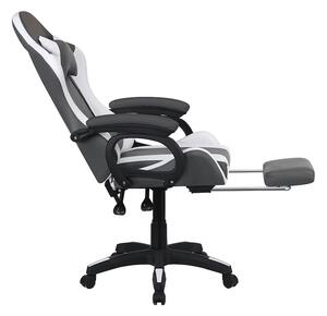 Irodai szék Juventa (RGB LED világítással) (fekete + fehér). 1040136