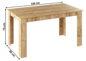 Étkezőasztal Groot (6 fő részére) (tölgy artisan). 1040131