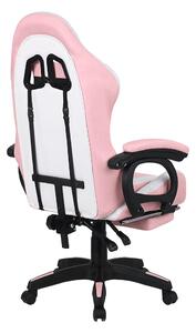 Irodai szék Juventa (RGB LED világítással) (rózsaszín + fehér). 1040137