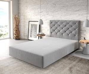 DELIFE Boxspring ágy Dream-Great mikroszálas szürke 120x200 cm
