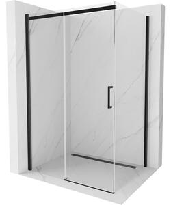 Mexen Omega tolóajtós zuhanykabin 100 x 80 cm, Átlátszó, Fekete - 825-100-080-70-00