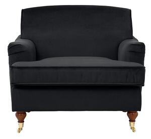 Fotel Augusta A101 Fekete, 77x89x76cm, Kárpit, Lábak: Fa
