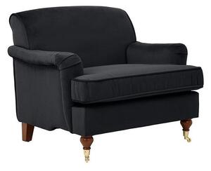 Fotel Augusta A101 Fekete, 77x89x76cm, Kárpit, Lábak: Fa