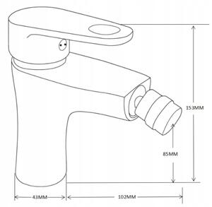 Mexen KAMA - Bidé csaptelep, króm, 72520-00