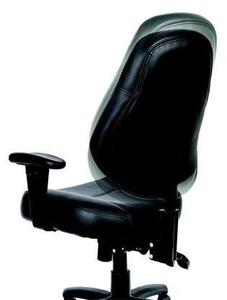 MAYAH Irodai szék, állítható karfával, fekete bonded bőrborítás