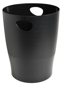 Papírkosár, 15 liter, PP, EXACOMPTA Ecobin Economy, fekete (EX453014D)