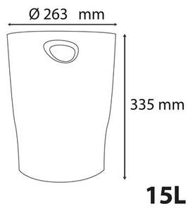 Papírkosár, 15 liter, PP, EXACOMPTA Ecobin Skandi, púderrózsaszín (EX45338D)