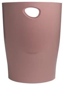 Papírkosár, 15 liter, PP, EXACOMPTA Ecobin Skandi, púderrózsaszín (EX45338D)