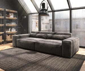 DELIFE Nagy kanapé Sirpio XL 270x130 cm mikroszálas khaki-barna