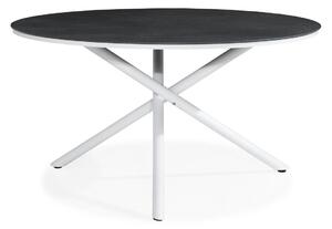 Kerti asztal Riverside 161 75cm, Fekete, Fehér, Fém