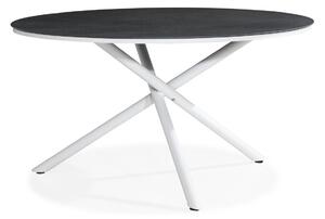 Kerti asztal Comfort Garden 1323 75cm, Fehér, Fekete, Fém