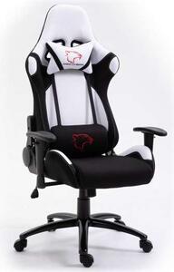Dark Gamer szék nyak- és derékpárnával #fehér-fekete