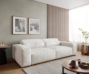 DELIFE Nagy kanapé Sirpio 230x95 cm bouclé krémfehér