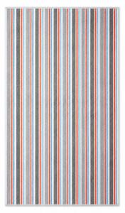 Polášek Csíkos strandtörölköző - Piros / szürke | 100 x 180 cm