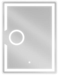Mexen Onyx megvilágított fürdőszobai tükör kozmetikai tükörrel 60 x 80 cm, LED 6000K, anti-pára - 9813-060-080-611-00