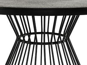 Asztal Comfort Garden 1117, Fekete, 75cm, Üveg, Fém