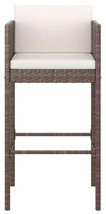 VidaXL Polyrattan Bárszékek - 4 db - Barna