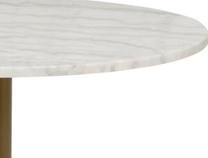 Asztal Oakland 565, Arany, Fehér márvány, 75cm, Márvány, Fém