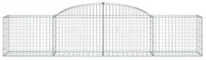VidaXL 15 db íves horganyzott vas gabion kosár 300x50x60/80 cm