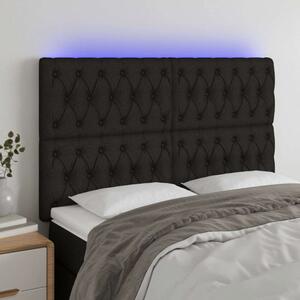 VidaXL LED Fejtámla - Fekete Szövet - 160x128cm