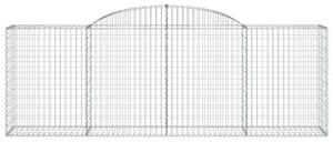 VidaXL 12 db íves horganyzott vas gabion kosár 300 x 50 x 100/120 cm