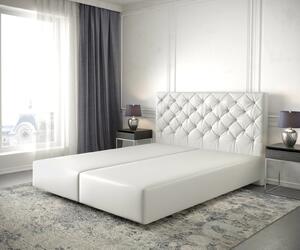 DELIFE Boxspring ágy Dream-Great 140x200 cm műbőr fehér