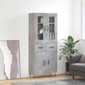 VidaXL betonszürke szerelt fa magasszekrény 69,5 x 34 x 180 cm