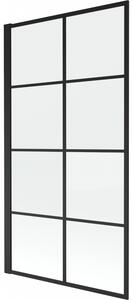 Mexen Alex 1 szárnyas kádparaván 70 x 140 cm, Fekete minta fix- 893-070-000-70-77