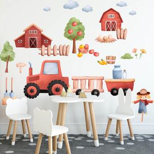 INSPIO - átragasztható textil matrica - Falmatricák - Játékos farm