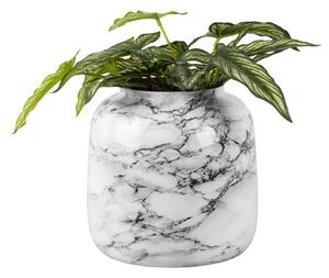 Marble fehér-fekete vas váza, magasság 12,5 cm - PT LIVING