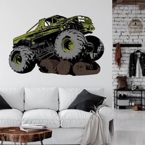 INSPIO - átragasztható textil matrica - INSPIO -ajándékok, dekorációk gyártása - Falmatrica tiniknek - Monster Auto!