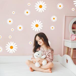 INSPIO - átragasztható textil matrica - Falmatrica - Százszorszép