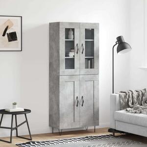 VidaXL betonszürke szerelt fa magasszekrény 69,5 x 34 x 180 cm