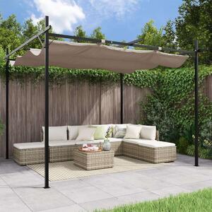 VidaXL pergola behúzható tetővel 295 x 292 x 230 cm, tópszínű