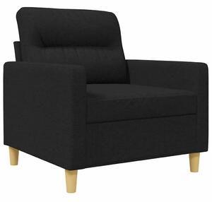 VidaXL Fekete Szövet Kanapéfotel - 60 cm Ülőfelület