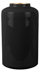 Grand fekete zománcozott váza, magasság 33 cm - PT LIVING