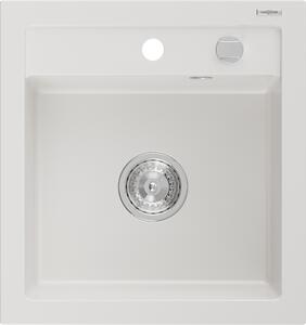 Mexen Vito 1-medencés gránit mosogató 520 x 490 mm, Fehér - 6503521000-20