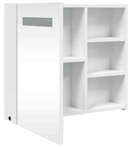 VidaXL Fürdőszobaszekrény LED-del - Fehér - 60x13x52 cm