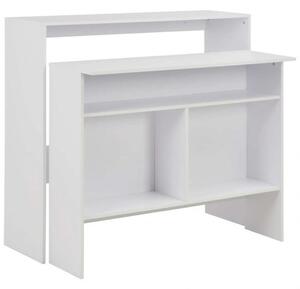 VidaXL Bárasztal - 2 Asztallappal - Fehér - 130x40x120 cm