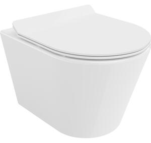 Mexen Rico perem nélküli wc csésze leeresztő automatikás ülőkével, Duroplaszt, Fehér - 30720100