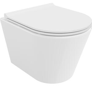 Mexen Rico perem nélküli wc csésze leeresztő automatikás ülőkével, Duroplaszt, Fehér - 30720500