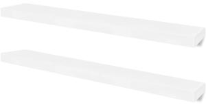 4 db Fehér Fali Polc - 100 cm