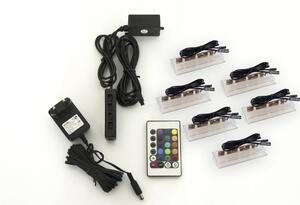 Rejtett RGB LED világítás fürdőszoba és nappali bútorokhoz 6 pontos