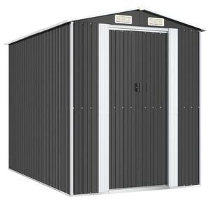 VidaXL kerti fészer 192 x 274 x 223 cm, antracitszürke, horganyzott acél