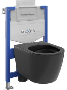 Mexen beépíthető Felix XS-U WC váz WC csészével Carmen, Fekete matt - 6853388XX85