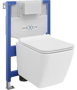 Mexen beépíthető Felix XS-F WC váz WC csészével Vega és leeresztő automatikás ülőkével, Fehér - 68030654000