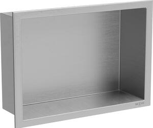 Mexen X-Wall-R fürdőszoba süllyesztett polc kerettel 30 x 20 cm, inox - 1910302010