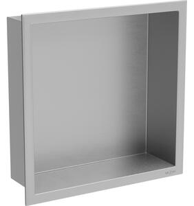 Mexen X-Wall-R fürdőszoba süllyesztett polc kerettel 30 x 30 cm, inox - 1910303010