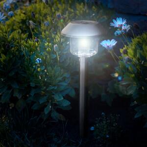 Leszúrható napelemes LED Lámpa 45x12,5cm #ezüst-fekete